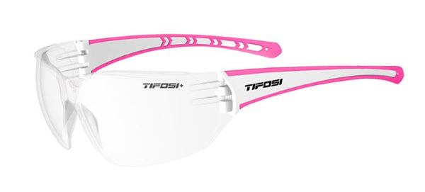 Tifosi Masso Safety Glasses Neon Pink - Clear Lenses